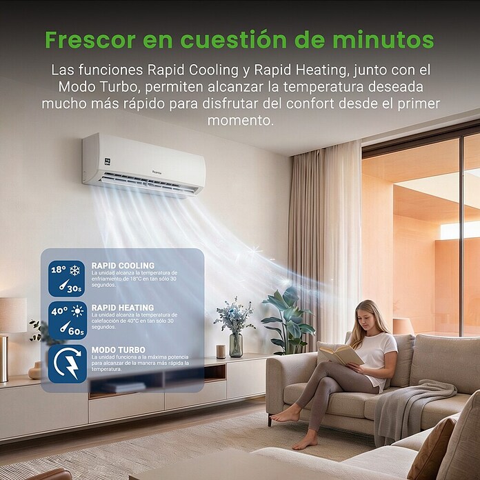 Rointe Aire acondicionado Inverter RX10 (3.400 W, 3.420 W, 25 m², Blanco) | BAUHAUS