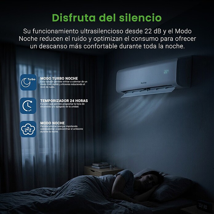 Rointe Aire acondicionado Inverter RX10 (3.400 W, 3.420 W, 25 m², Blanco) | BAUHAUS
