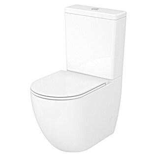 Cersanit WC monoblok brez roba Remo Pro Oval (Bela)