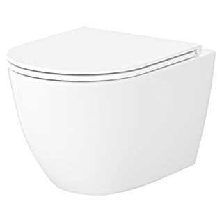 Cersanit Stenski WC Lider (Izpiranje brez roba, WC odtok: Vodoravno, Bela)