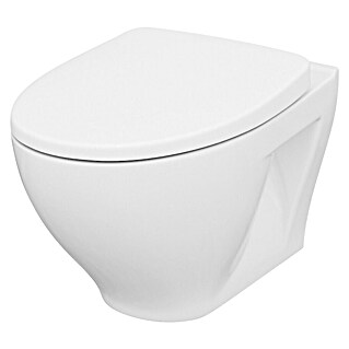 Cersanit Stenski WC Moduo (Izpiranje brez roba, WC odtok: Vodoravno, Bela)