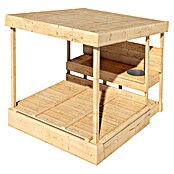 Karibu Sandkasten Max (135,5 x 11,5 x 122,5 cm, Holz, Holzfarben) | BAUHAUS