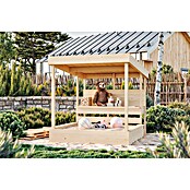 Karibu Sandkasten Max (135,5 x 11,5 x 122,5 cm, Holz, Holzfarben) | BAUHAUS