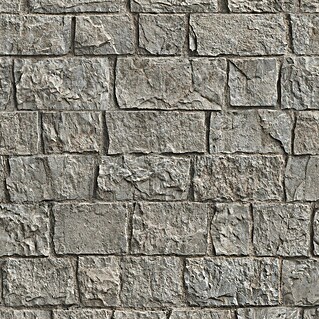 Erismann Papel pintado de vinilo (Gris, Efecto piedra, 10 x 0,53 m)