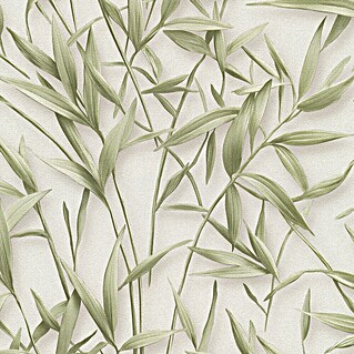Erismann Papel pintado de vinilo Bambú (Verde/Beige, Floral, 10 x 0,53 m)