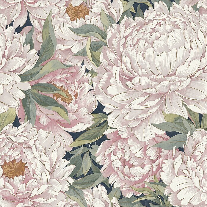 Grandeco Papel pintado de vinilo (Rosa/Verde, Floral, 10 x 0,53 m) | BAUHAUS