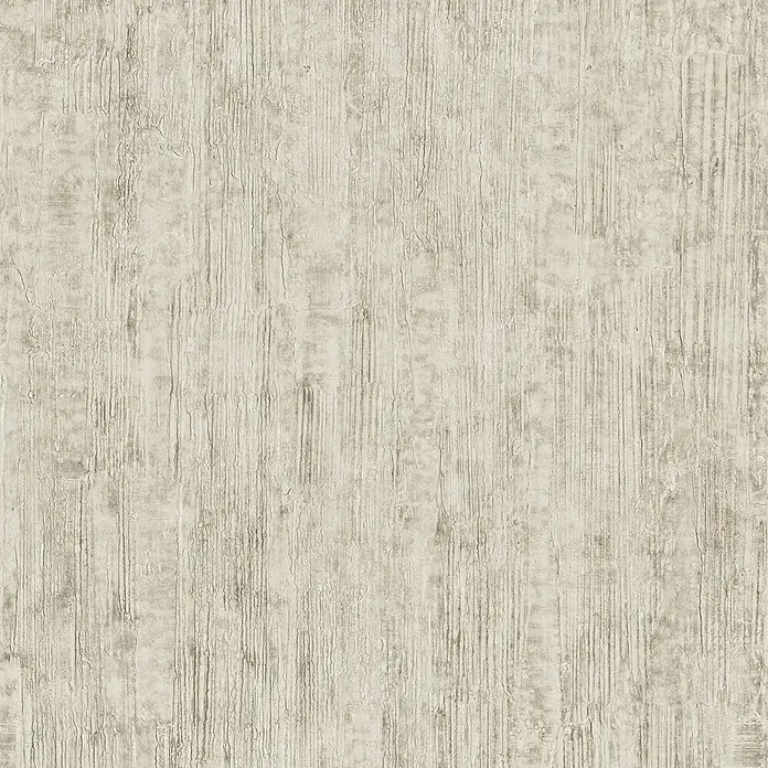 Grandeco Papel pintado de vinilo - Blanco, Efecto madera, 10 x 0,53 m - Superficie texturizada beige claro con sutiles rayas verticales.