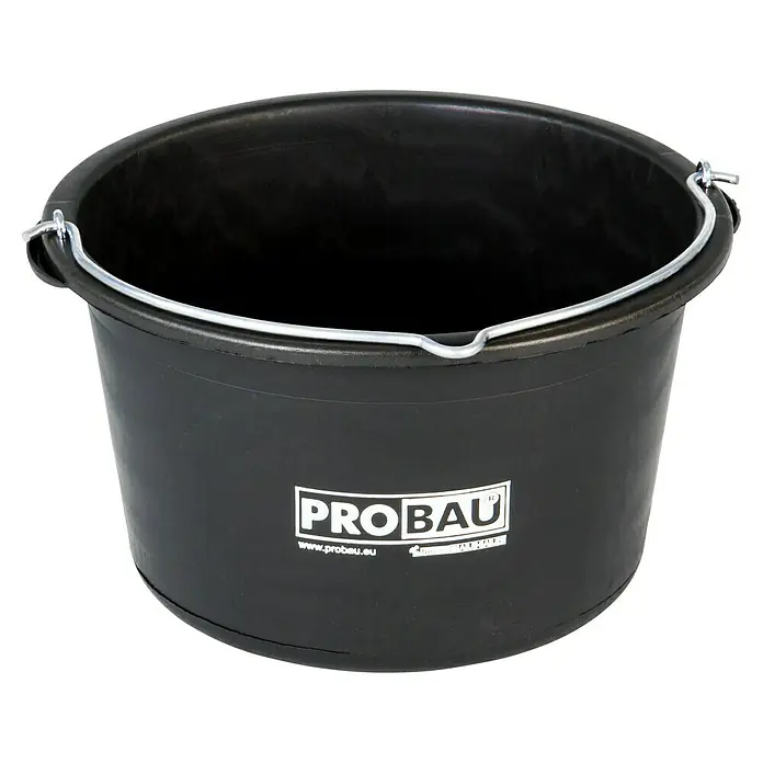 Probau Mörtelkübel - Fassungsvermögen: 40 l, Stahlbügelgriff - Schwarzer PROBAU Mörtelkübel mit Metallgriff, ideal für Bauarbeiten und Renovierungen. Robust und vielseitig einsetzbar.