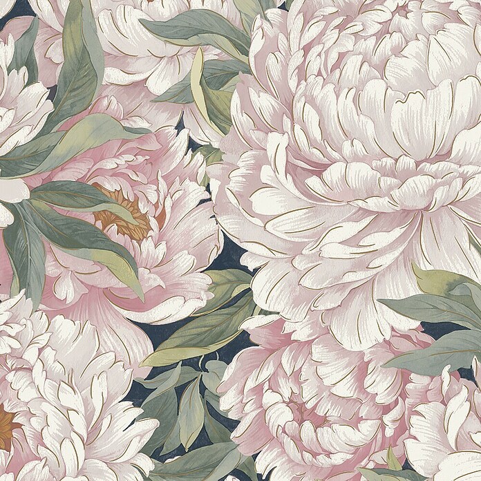 Grandeco Papel pintado de vinilo (Rosa/Verde, Floral, 10 x 0,53 m) | BAUHAUS