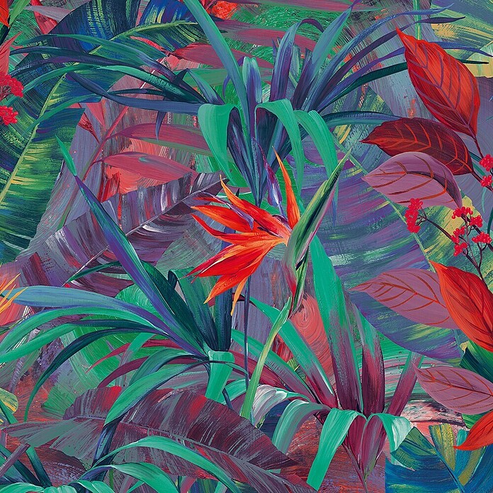 Grandeco Papel pintado de vinilo Botánico (Multicolor, Floral, 10 x 0,53 m) | BAUHAUS