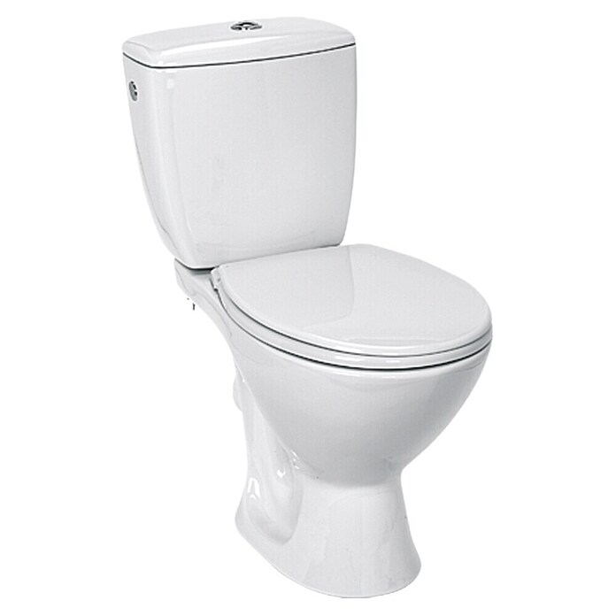 Talni WC monoblok Koral  (Z izpiralnim robom, Brez posebne glazure, WC odtok: Vodoravno, Bele barve) | 3944 - WC Kombination QM | DBBB - Keramik QM | DBB - Keramik | DB - Keramik/Wannen | D - Sanitär | BAUHAUS