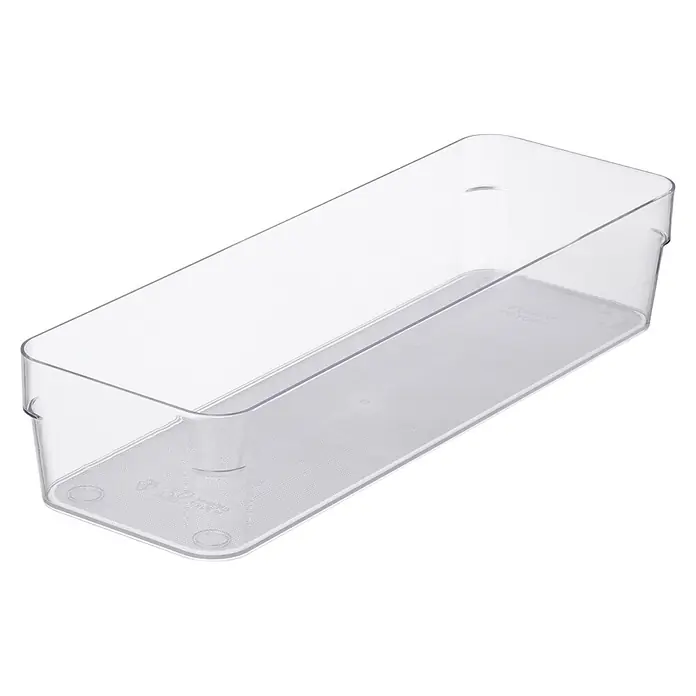 SmartStore Vorratsdose Compact Sort - L x B x H: 10 x 29,5 x 6 cm, Kunststoff, Transparent - Transparente rechteckige Aufbewahrungsbox aus Kunststoff.