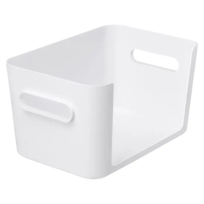 SmartStore Vorratsdose Compact Access - L x B x H: 20 x 29,5 x 16 cm, Kunststoff, Weiß - Weißer Kunststoff-Aufbewahrungsbehälter mit Griffen zum Organisieren von Gegenständen.