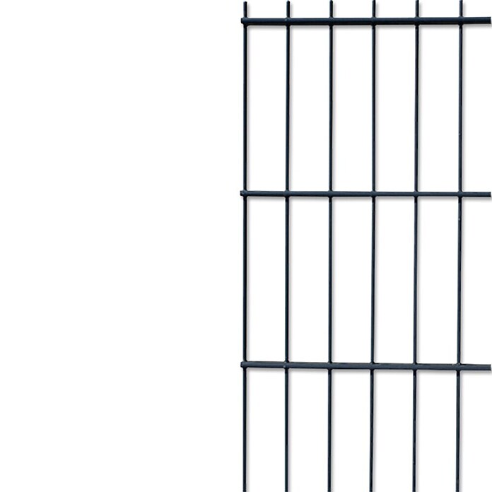 Hadra Dubbelstaafmat (200 x 83 cm, Antraciet, Met poedercoating)