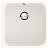 Poalgi Fregadero encastrable Sena (44,5 x 44 cm, Material compuesto, Blanco) | BAUHAUS
