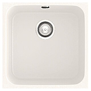 Poalgi Fregadero encastrable Sena (44,5 x 44 cm, Material compuesto, Blanco)