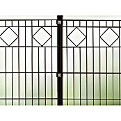 Hadra Afrasteringspaal (Antraciet, 40 x 40 x 1.500 mm, Met poedercoating)