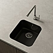 Poalgi Fregadero encastrable Sena (44,5 x 44 cm, Material compuesto, Negro) | BAUHAUS