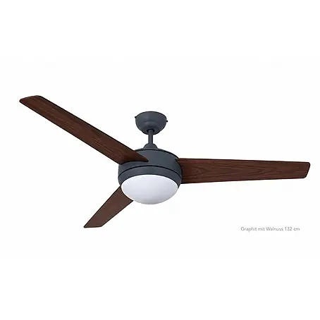 Vam  Deckenventilator Deckenventilator VEGALIGHT graphit Walnuss 132 cm