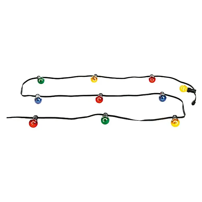 Globo LED-Lichterkette Nirvana - Außen, Anzahl Leuchtmittel: 10 Stk. - Lichterkette mit bunten Glühbirnen. Ideal für festliche Dekorationen, die eine warme, einladende Atmosphäre schaffen.