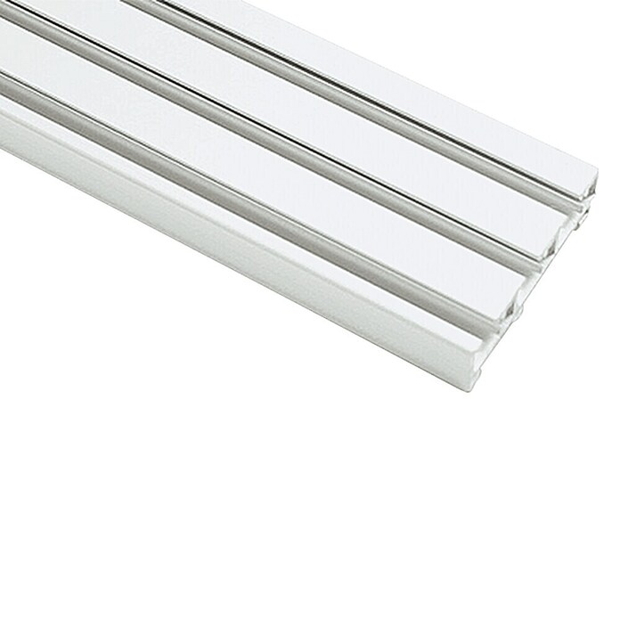 Sombra Flächenvorhangschiene (Dreiläufig, Weiß, Länge: 160 cm)