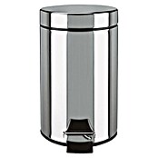 Venus Cubo de basura de baño (3 l, Plateado, Redondeada, Acero inoxidable, Brillante)