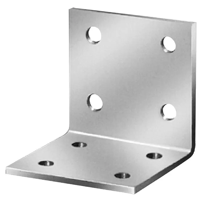 Stabilit Winkelverbinder - L x B x H: 40 x 40 x 20 mm - Metallwinkel mit Löchern zur Befestigung von Konstruktionen. Der Winkel ist ideal für den Bau von Regalen und Rahmen.