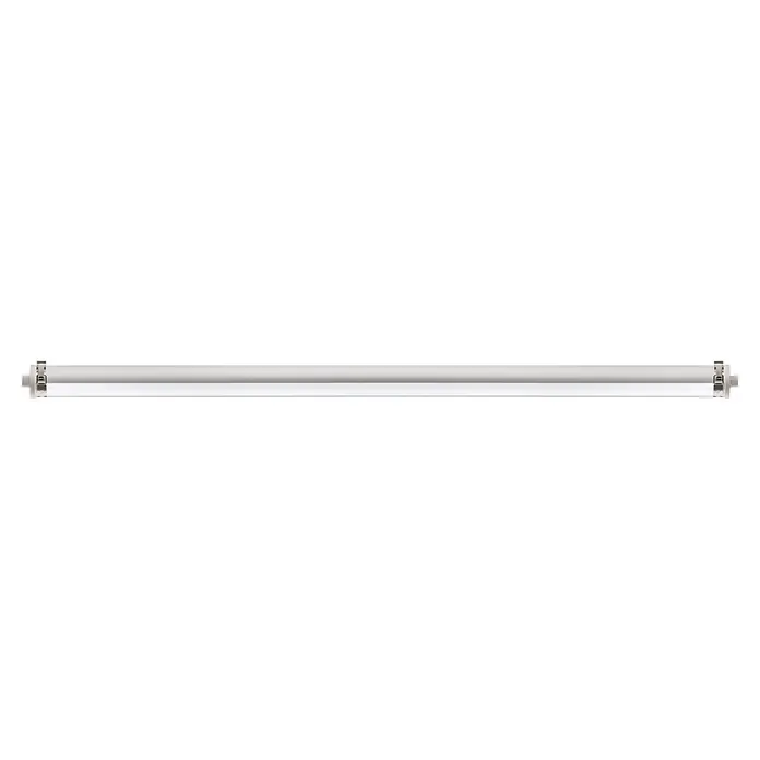 Pracht LED-Feuchtraumlichtleiste TUBIS BL LED - L x B x H: 162,9 x 8,1 x 8 cm, Lichtfarbe: Neutralweiß, 24 W, IP65 - Weiße lineare LED-Beleuchtung mit Metallklammern.