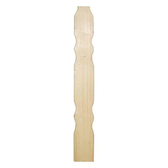 Balkonbrett - Fichte/Tanne, 950 x 115 x 18 mm, Geschwungen, 1 Stk. - Holzbaluster mit gewelltem Design. Natürliche Holzfarbe und einzigartige Formgebung. Ideal für Treppen und Geländer mit rustikalem Charme.