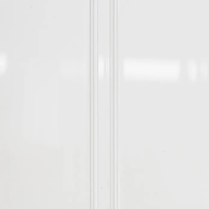 Grosfillex Falttür Axia - Weiß glänzend, 84 x 205 cm - Weißes, glänzendes Paneel mit zwei vertikalen Rillen.