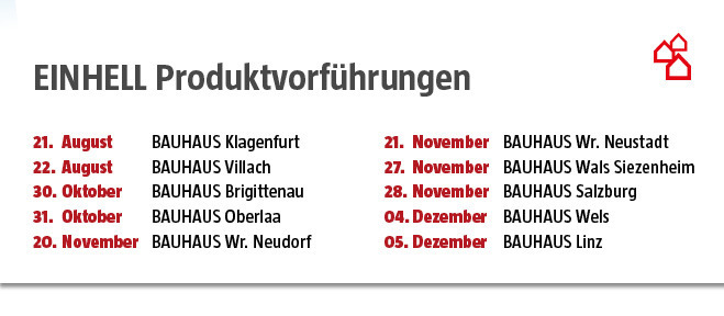Einhell Produktvorführungen