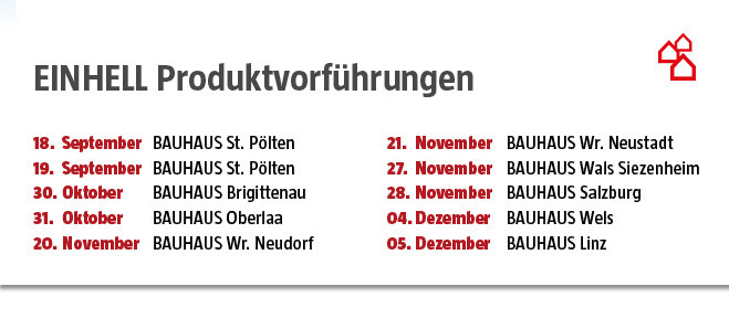 Einhell Produktvorführungen