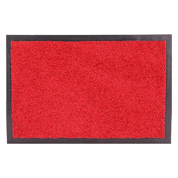 Astra Schmutzfangmatte Proper Tex - Rot, 90 x 250 cm, Material Nutzschicht: 100 % Polyamid - Rote Schmutzfangmatte mit schwarzem Rand, ideal für den Eingangsbereich, um Schmutz und Feuchtigkeit effektiv aufzufangen und den Boden sauber zu halten.
