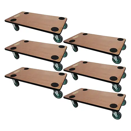 Proregal  Transportroller HERCULES 6 Stück Sperrholzplatte