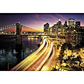 Komar Fototapete New York City Lights (8-tlg., 368 x 254 cm, Papier)