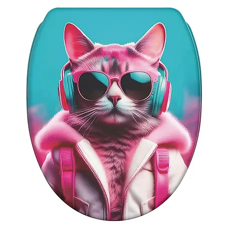 SANILO  WC-Sitz Neon Cat mit Schnellverschluss