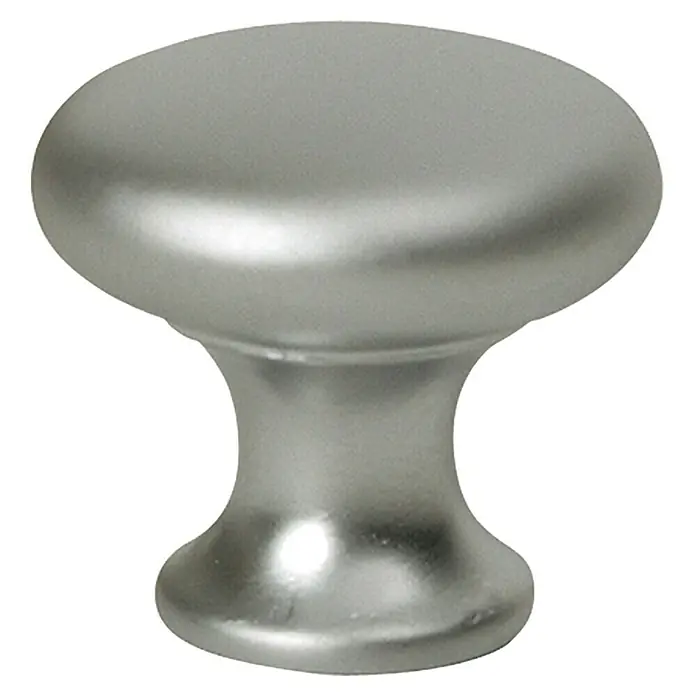 Rei Pomo para muebles 760 - Diámetro: 25 mm, Cromado, Cromo - Pomo de armario plateado. Un pomo de mueble redondo de color plateado, ideal para cajones o puertas de armarios.