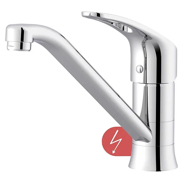 Lenz Spültischarmatur Kela - Niederdruck, Chrom, Glänzend - Glänzende Chrom-Einhebel-Küchenarmatur.