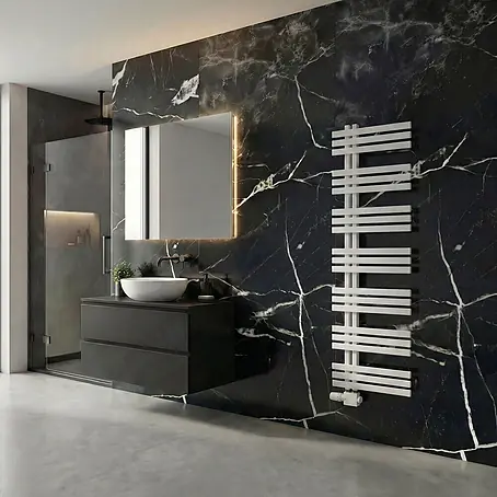 Interpromo  Badheizkörper Ignis 50x160cm Weiß - Handtuchheizkörper Heizkörper Bad mit Wandmontage