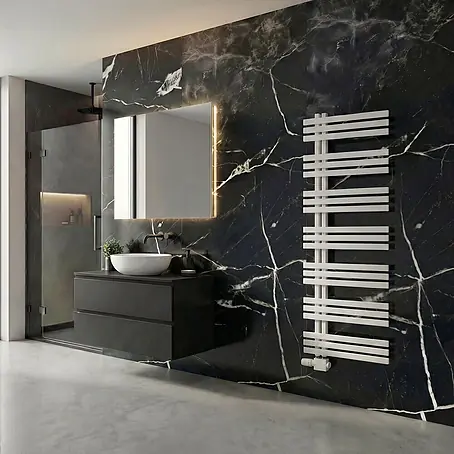 Interpromo  Badheizkörper Ignis 60x160cm Weiß - Handtuchheizkörper Heizkörper Bad mit Wandmontage