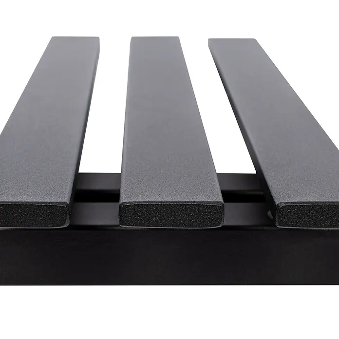 Interpromo Badheizkörper Ignis 60x120cm Schwarz - Handtuchheizkörper Heizkörper Bad mit Wandmontage - Strukturschwarz - Dunkelgraue, strukturierte Lamellenfläche mit schwarzer Schutzpolsterung an den Kanten.