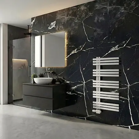 Interpromo  Badheizkörper Ignis 50x120cm Weiß - Handtuchheizkörper Heizkörper Bad mit Wandmontage