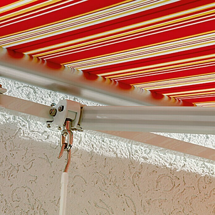 Sunfun Zglobna tenda Multicolor (Crveno / žuto, Širina: 4 m, Izvlačenje: 2,5 m)