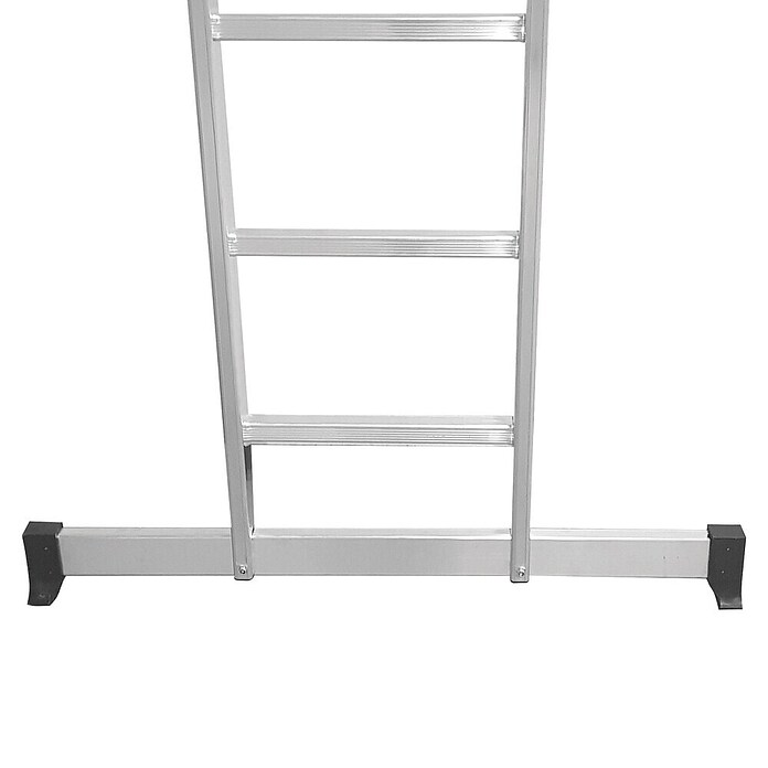 Escalera multiusos L66 (Altura de trabajo: 5,1 m, Número de peldaños: 21 ud., Carga soportada: 150 kg, Aluminio) | BAUHAUS