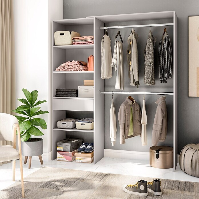 Armario para ropa Korex (L x An x Al: 40 x 158 x 187 cm, Cachemir, Montaje reversible) | BAUHAUS