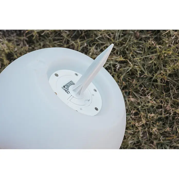 New Garden Lámpara decorativa redonda LED Buly 80 Solar - 5 W, Blanco, Diámetro: 57 cm - 78 cm, RGBW - Luz esférica blanca para exterior con estaca de tierra.
