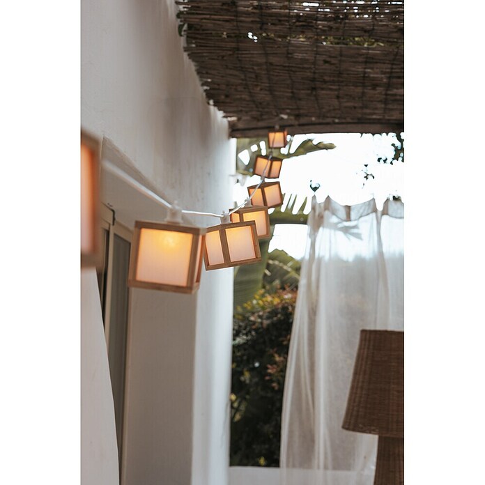 New Garden Guirnalda solar LED Vega (Para exterior, 8 m, Blanco cálido) | BAUHAUS