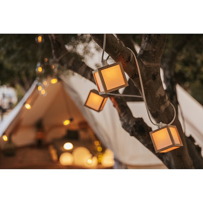 New Garden Guirnalda solar LED Vega (Para exterior, 8 m, Blanco cálido) | BAUHAUS