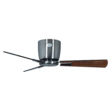 Vam  Deckenventilator Energiespar Deckenventilator LUNA 90 cm Nickel silber-Walnussflügel