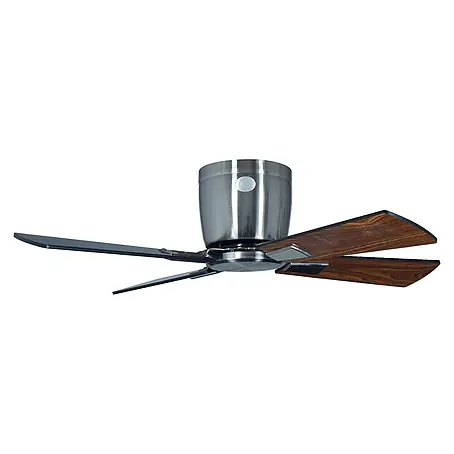 Vam  Deckenventilator Energiespar Deckenventilator LUNA 107 cm Nickel silber-Walnussflügel